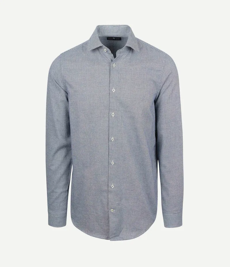 Overhemd flanel pepita blauw