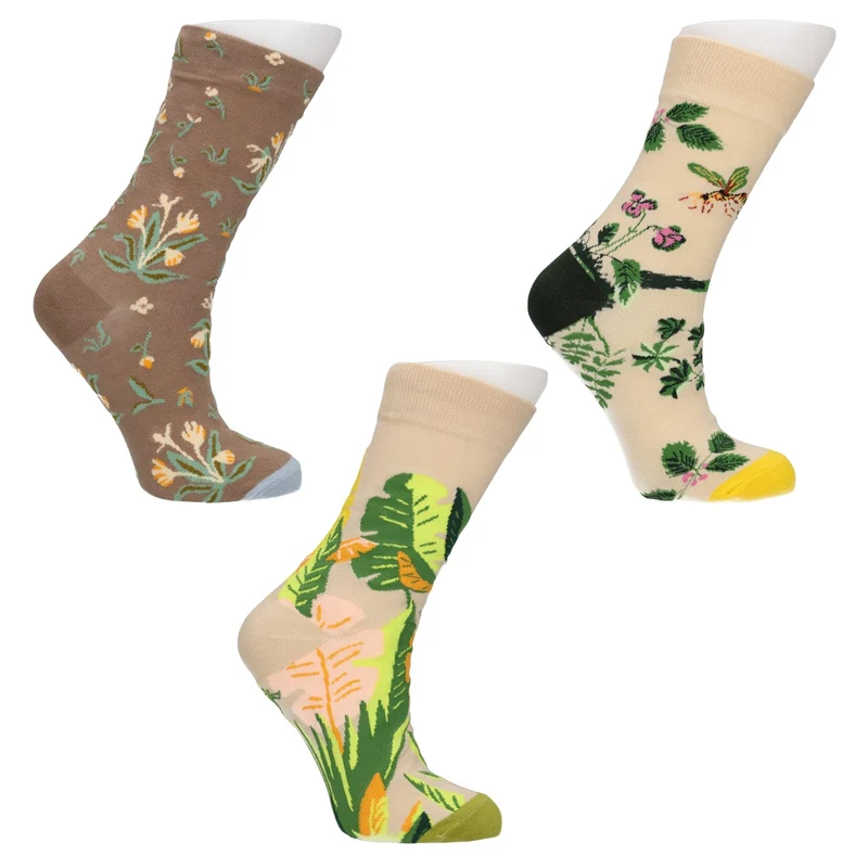 Chaussettes en lot de 3 paires Jardin