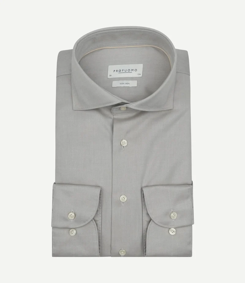 Twill overhemd lichtgroen
