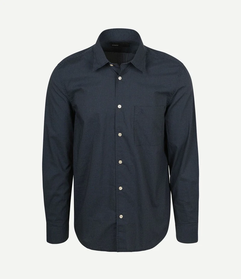 Overhemd ruiten vichy donkerblauw