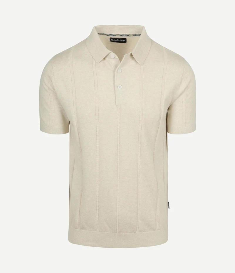 Wellburn knitted polo ecru