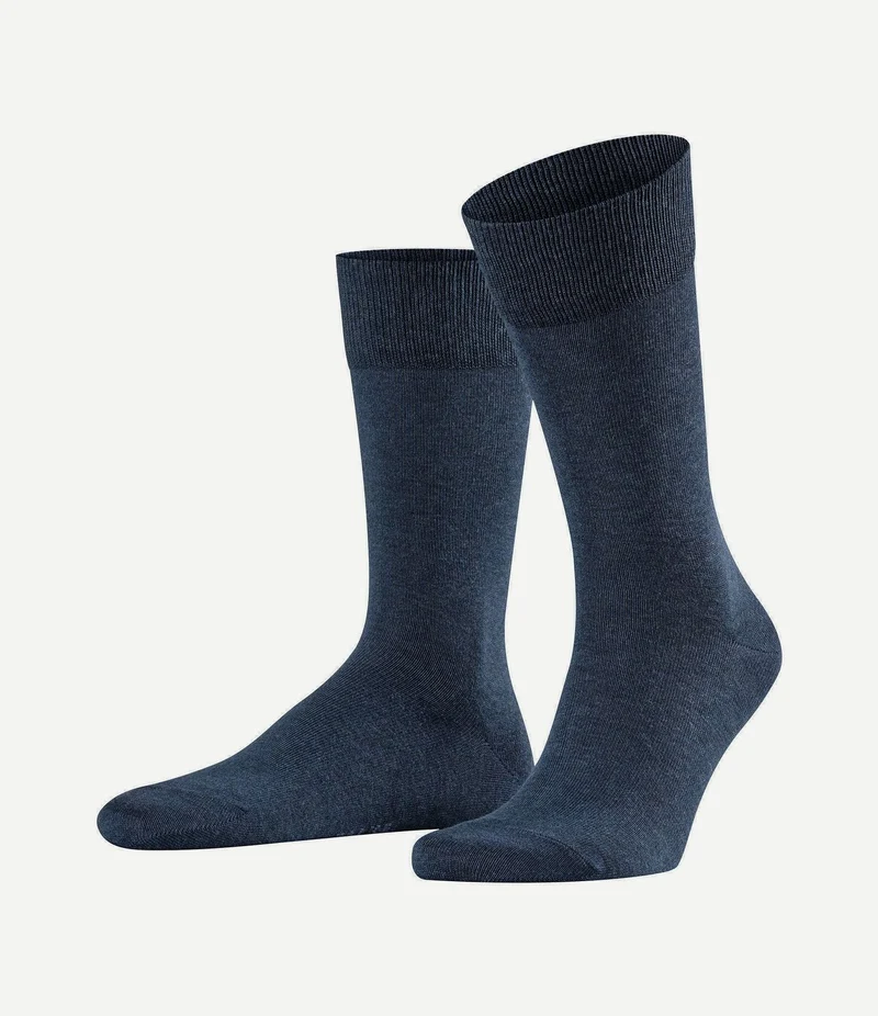 Happy sokken 2 paar donkerblauw melange