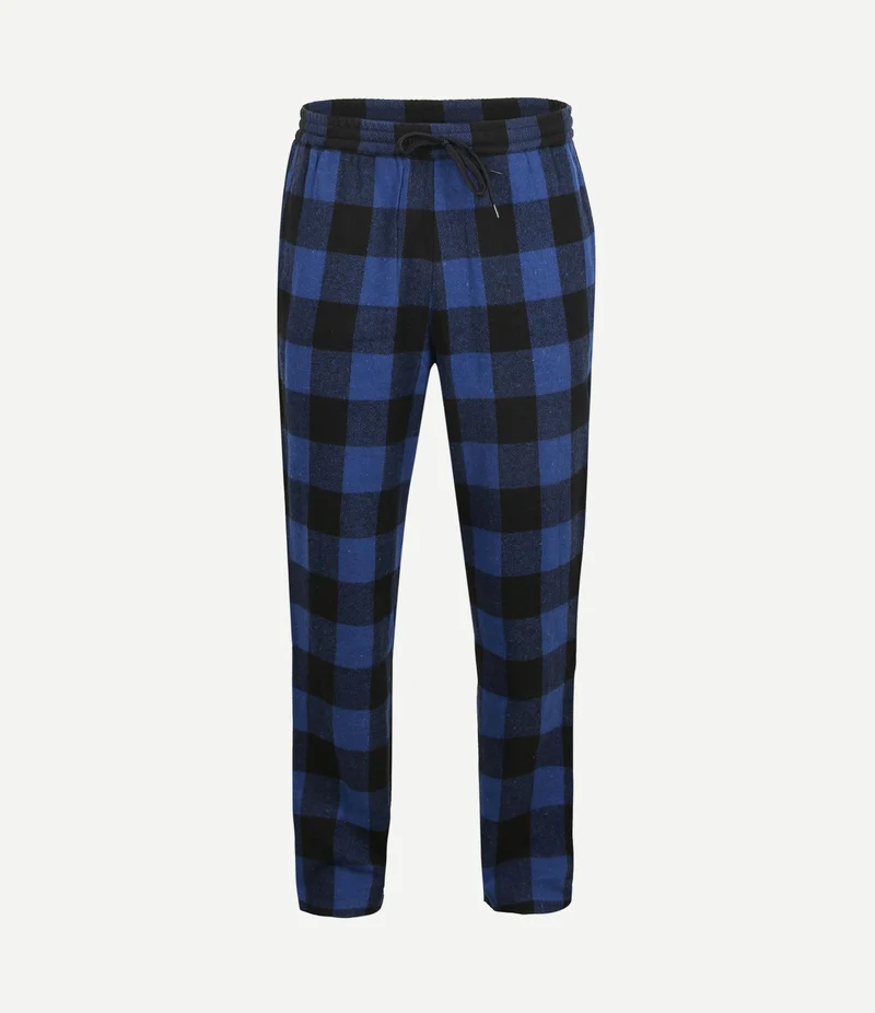 Loungebroek ruit blauw