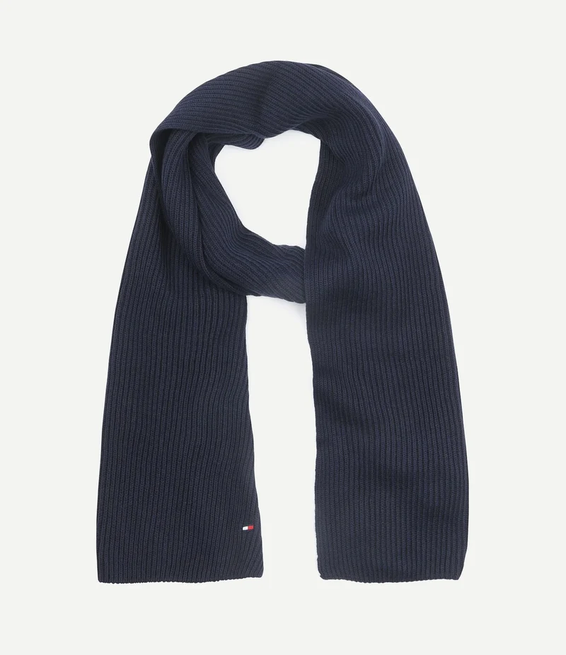 Rib sjaal donkerblauw