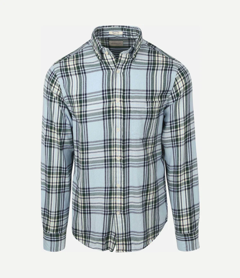 Overhemd flanel ruit blauw