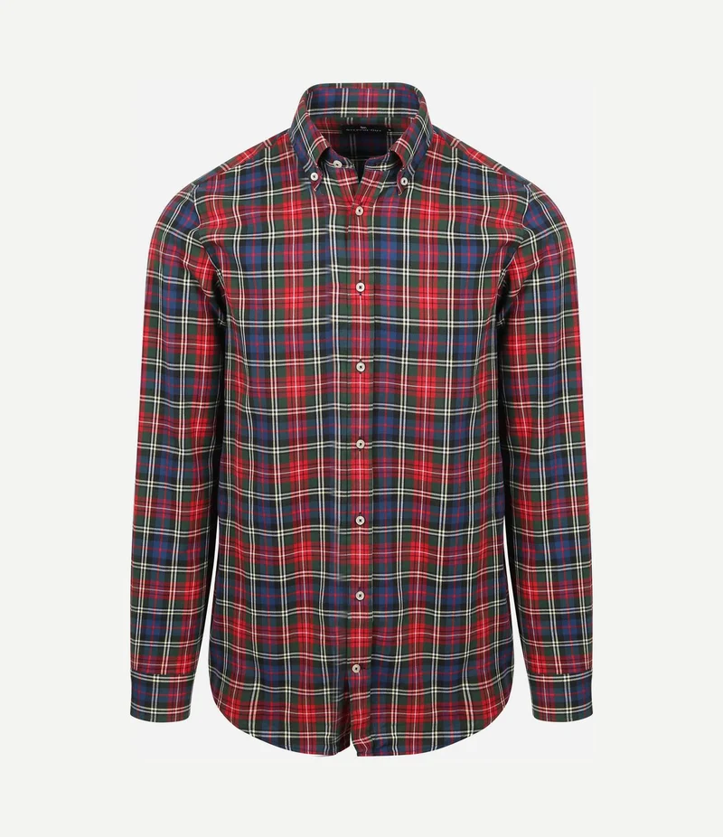 Overhemd flanel checks rood