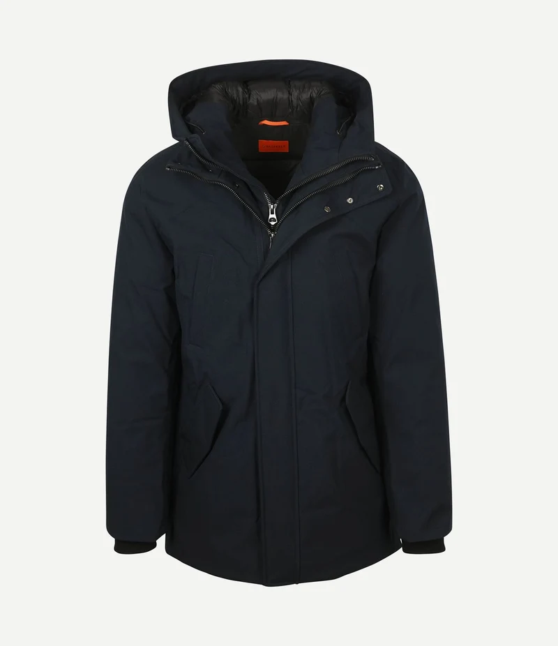 Parka zwart mountain donkerblauw