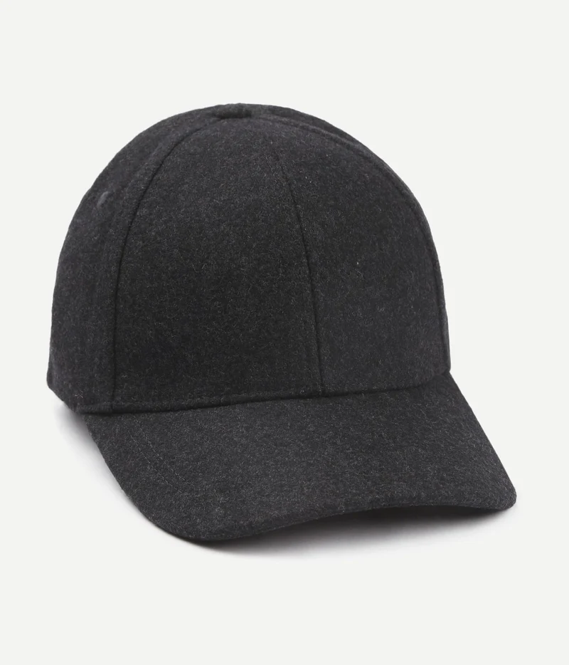 Cap wool blend antraciet