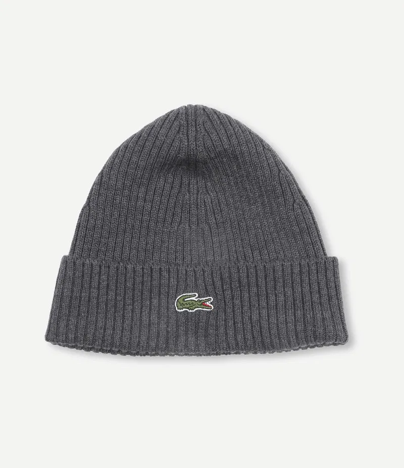 Knitted muts wol antraciet