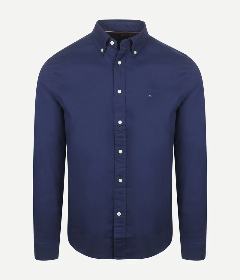 Flanel overhemd donkerblauw