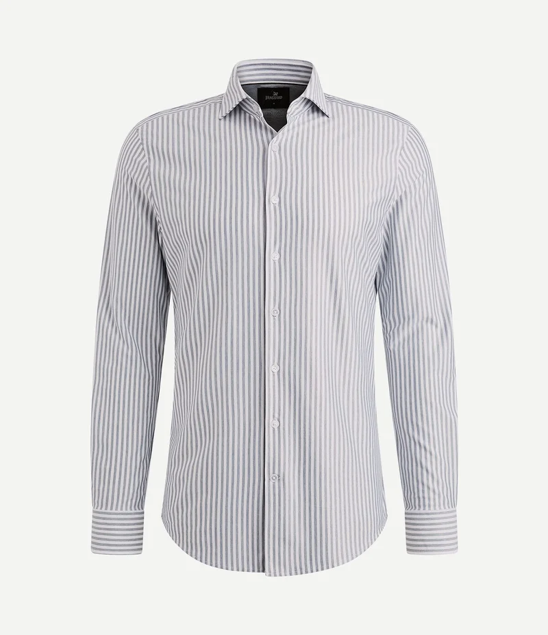 Overhemd elevated knit streep blauw