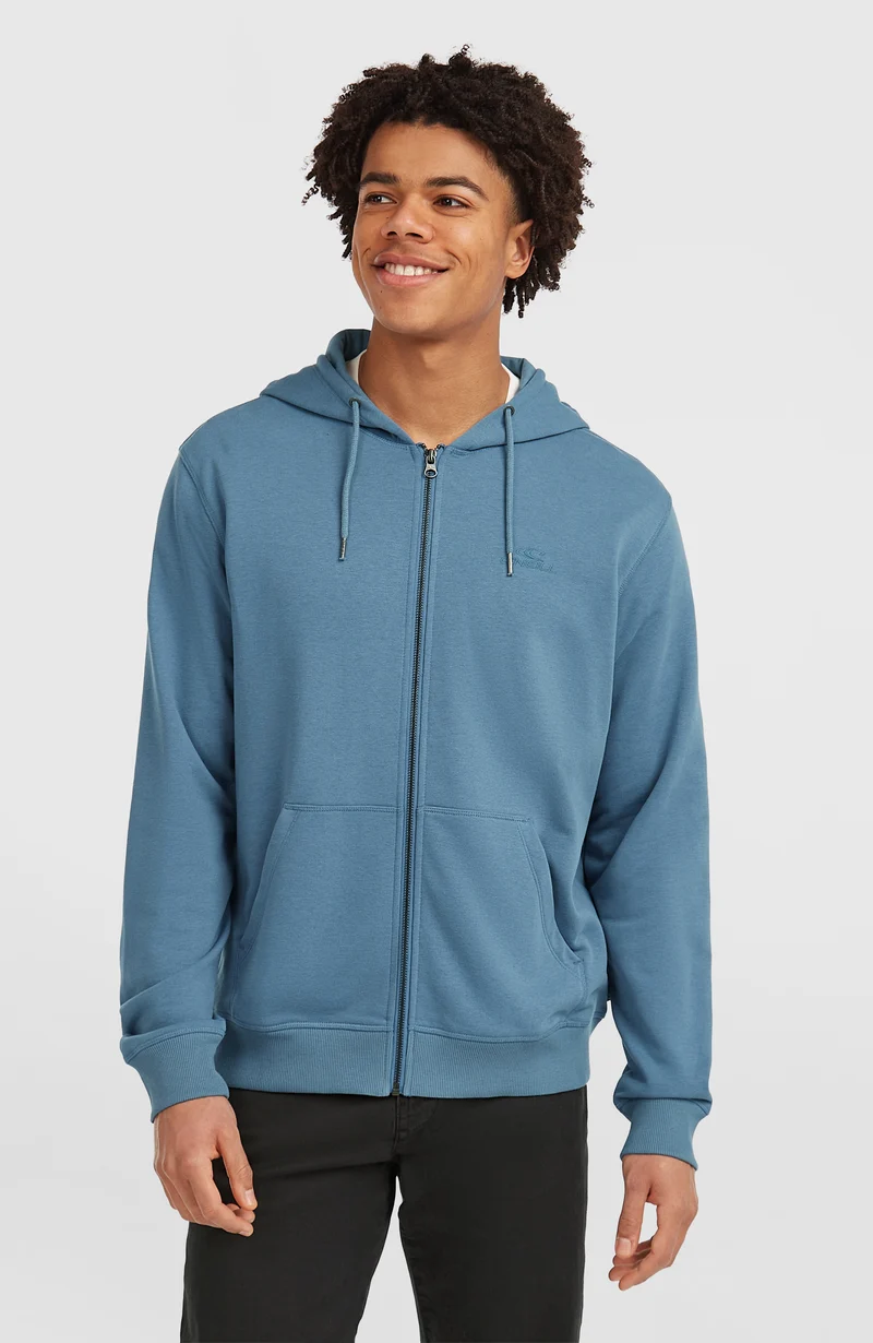Small Logo hoodie met volledige rits | Mozart Blue