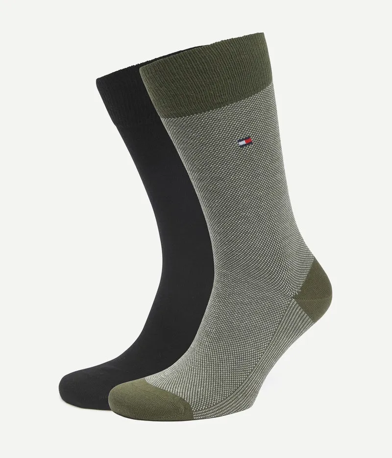 (2-pack) sokken birdseye groen