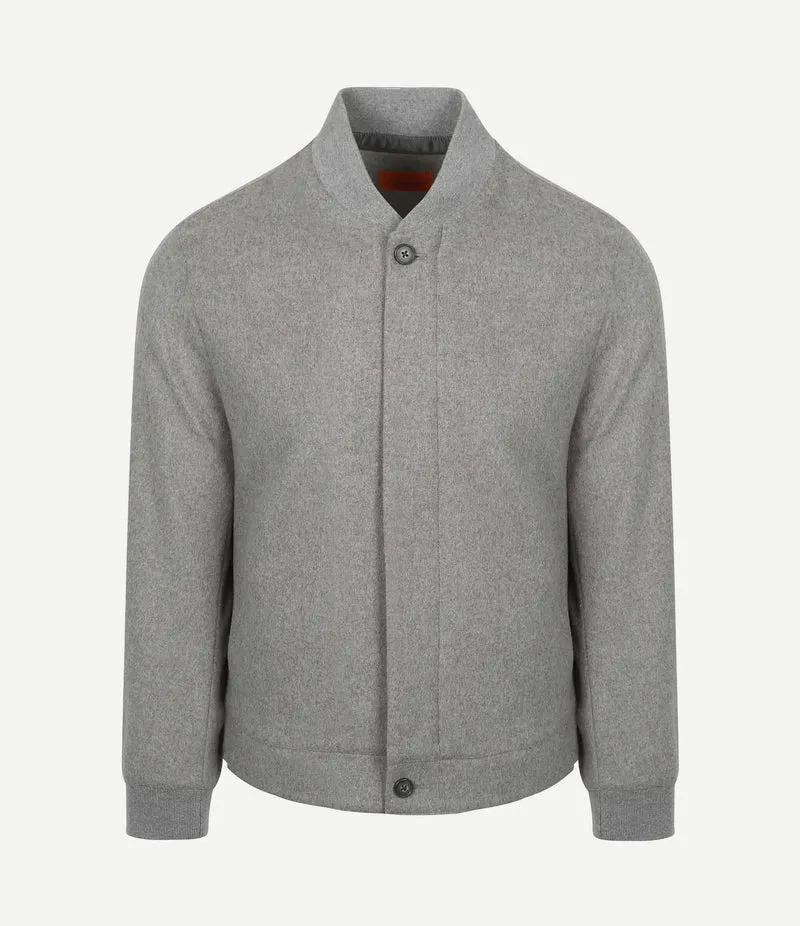 Bomberjas flanel grijs