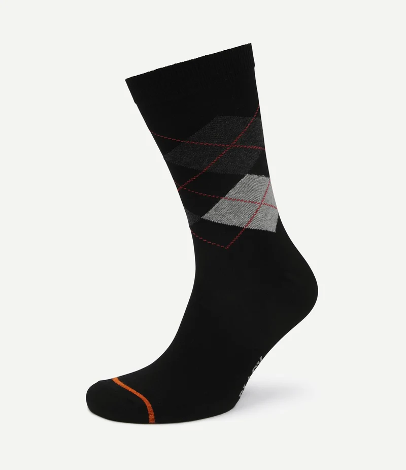 Sokken argyle zwart