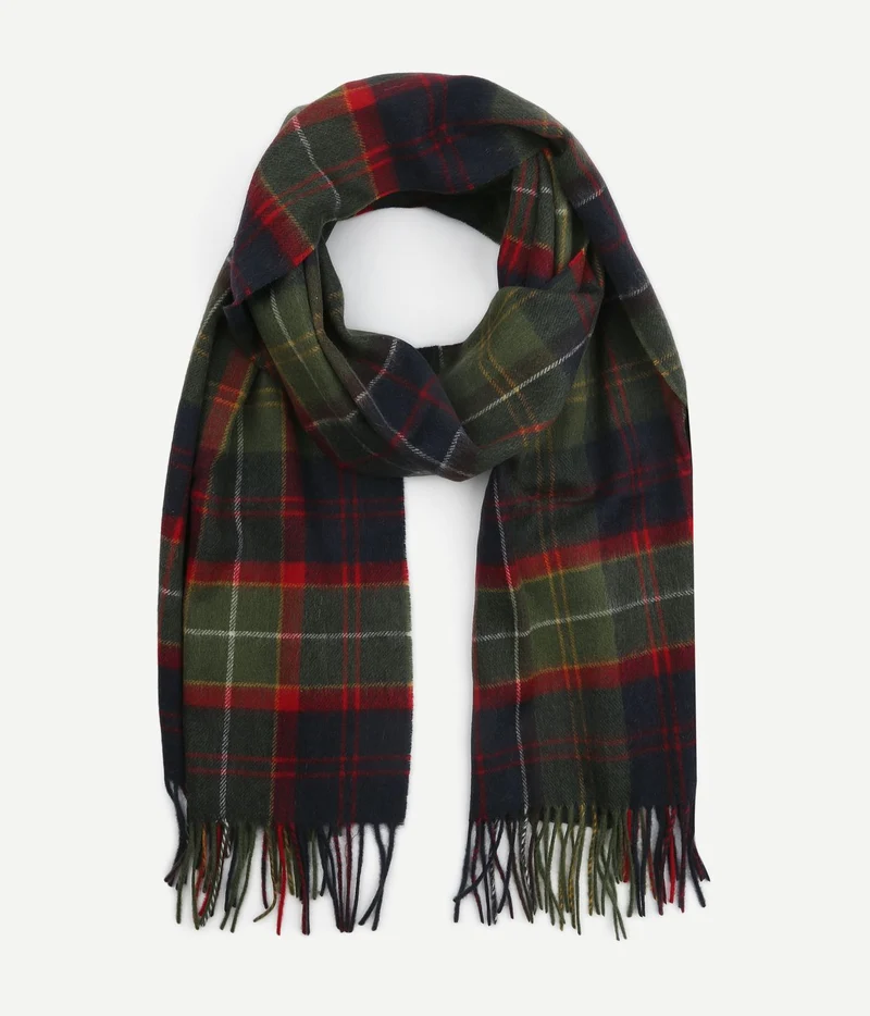 Sjaal patchwork tartan rood