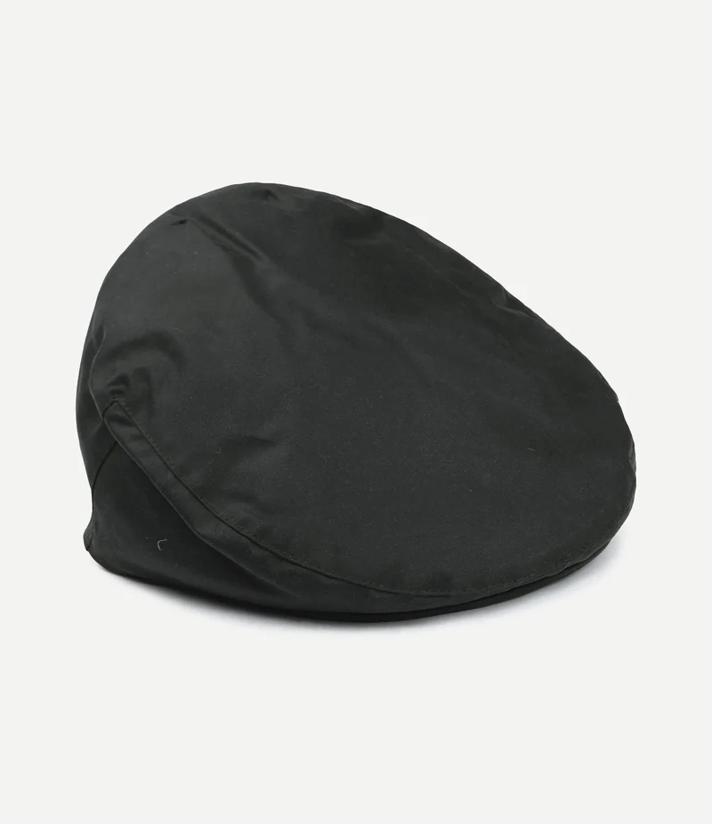 Wax flat cap donkergroen