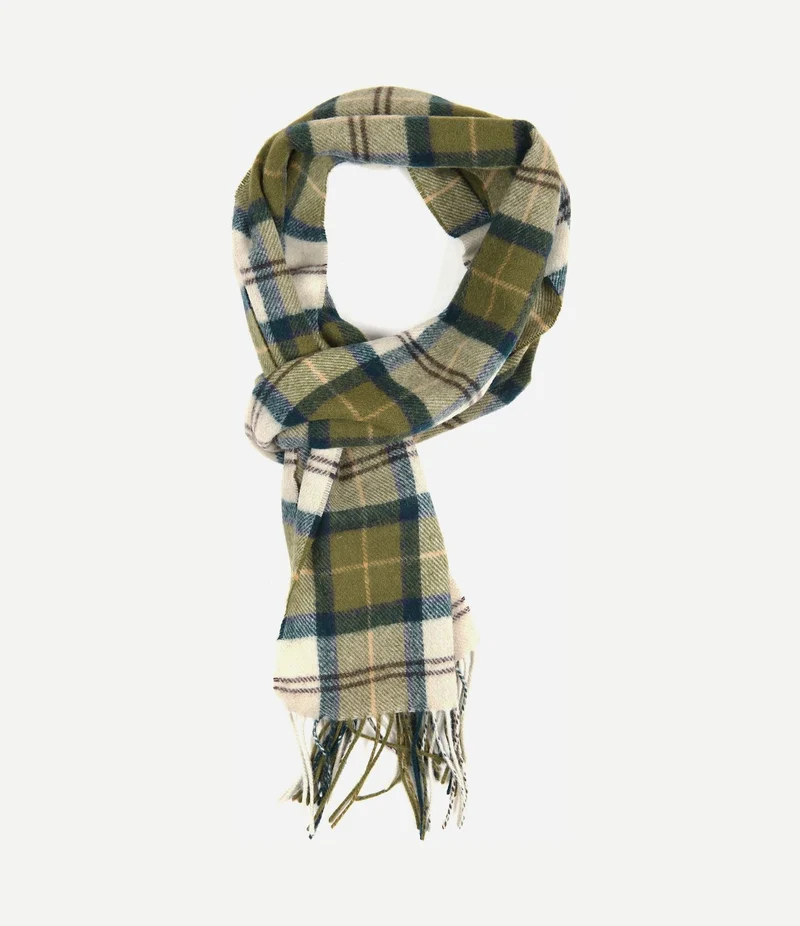 Sjaal tartan lamswol groen