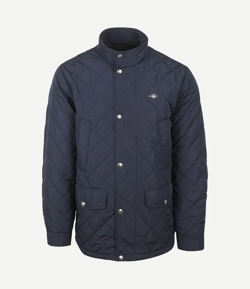Jas quilted windcheater donkerblauw