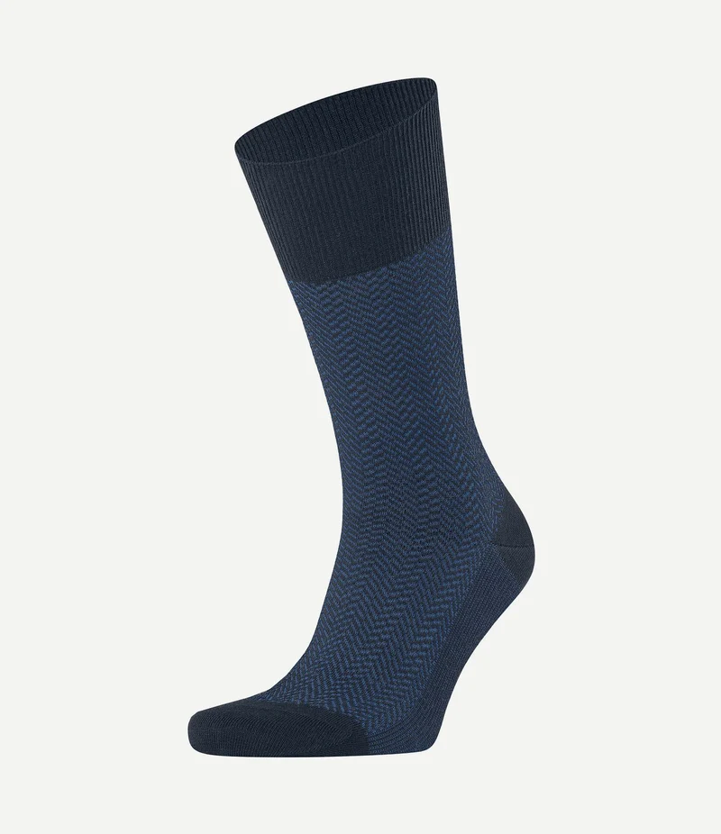 Airport herringstripe sok donkerblauw