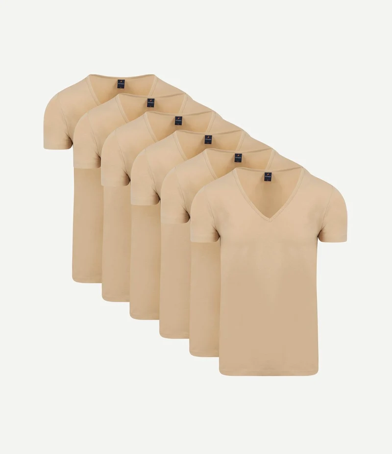 Vitaru onzichtbaar ondershirt diepe v-hals (6-pack)