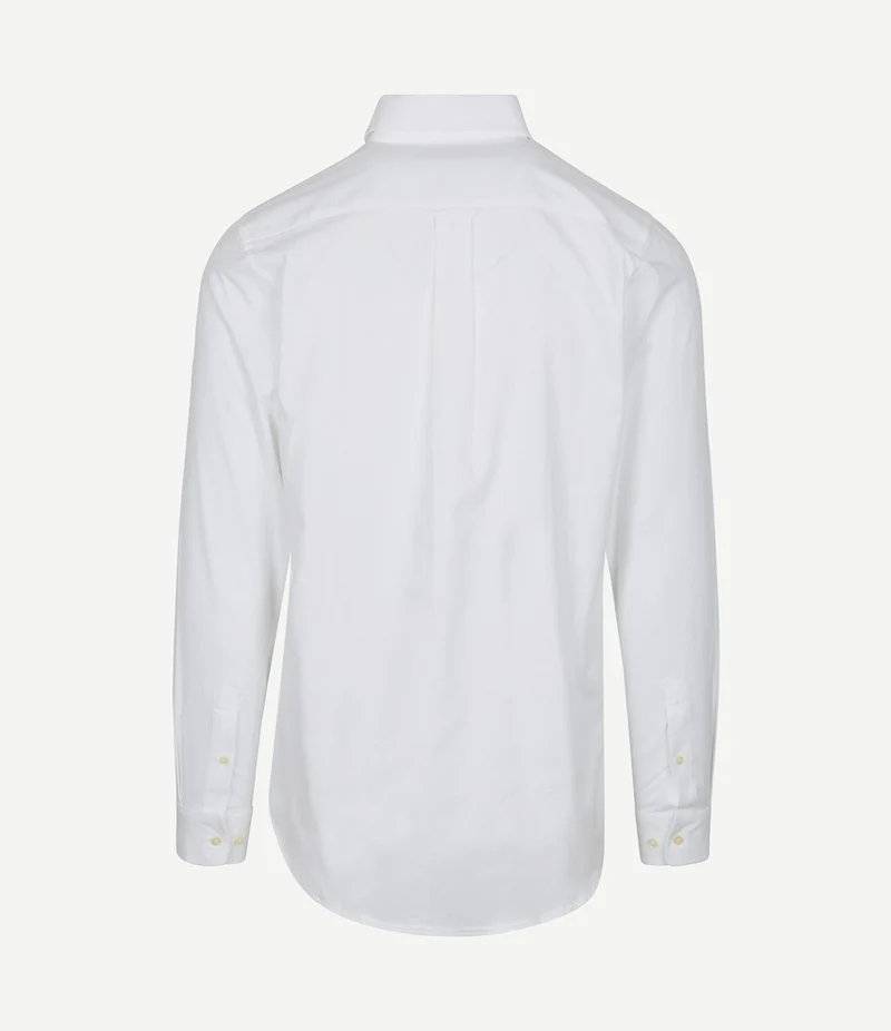 Overhemd twill borstzak wit