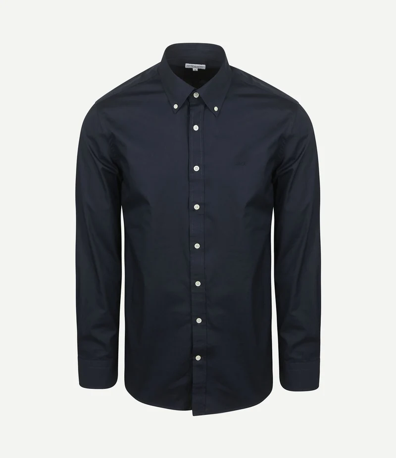 Overhemd poplin donkerblauw