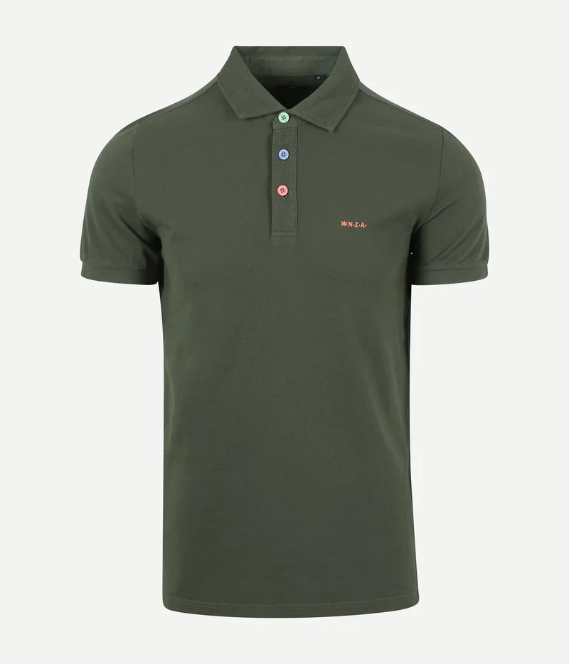 NZA polo Tukituki chalk groen | Regular-fit