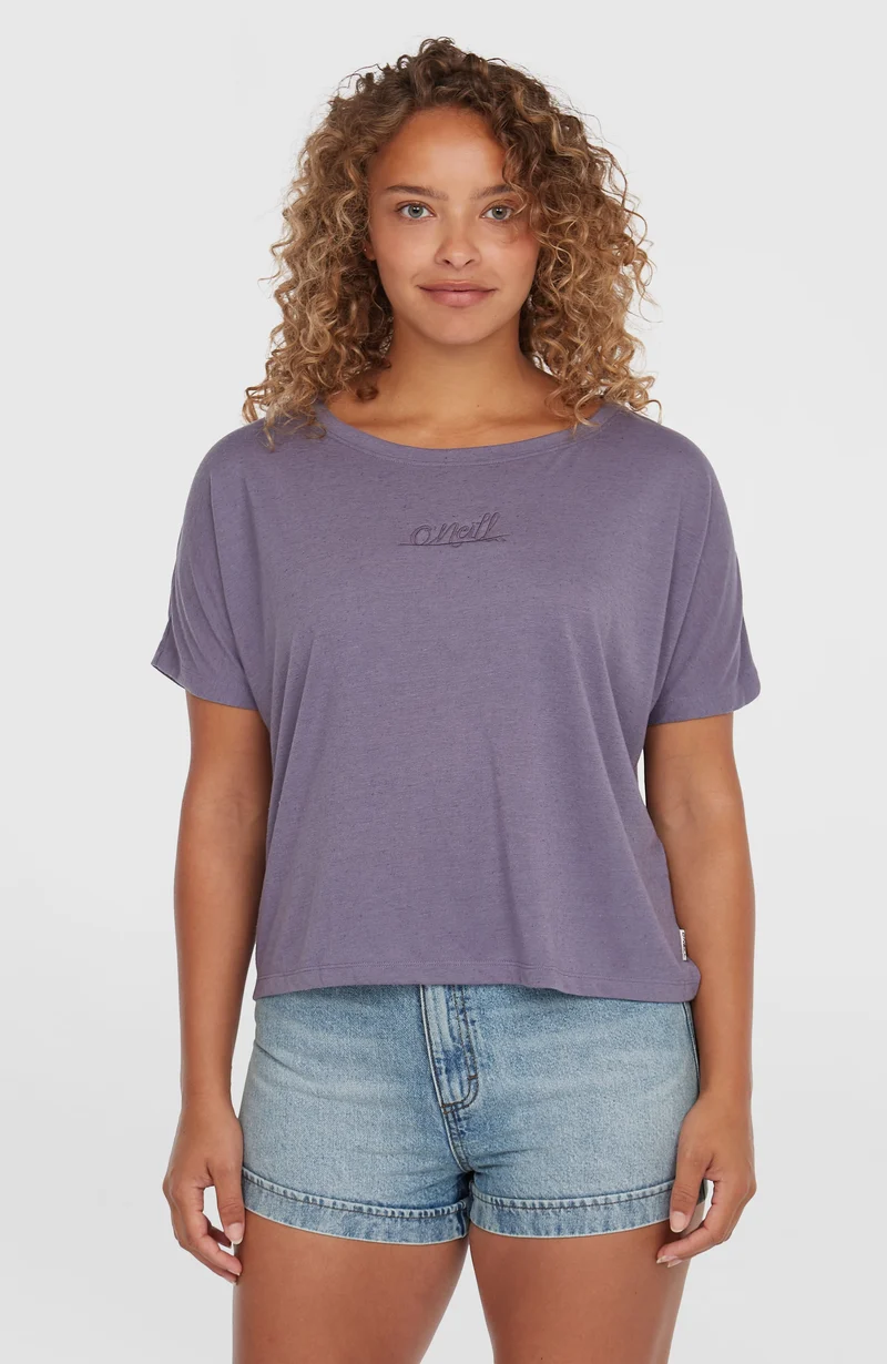Essentials Script losvallend T-shirt | Storm
