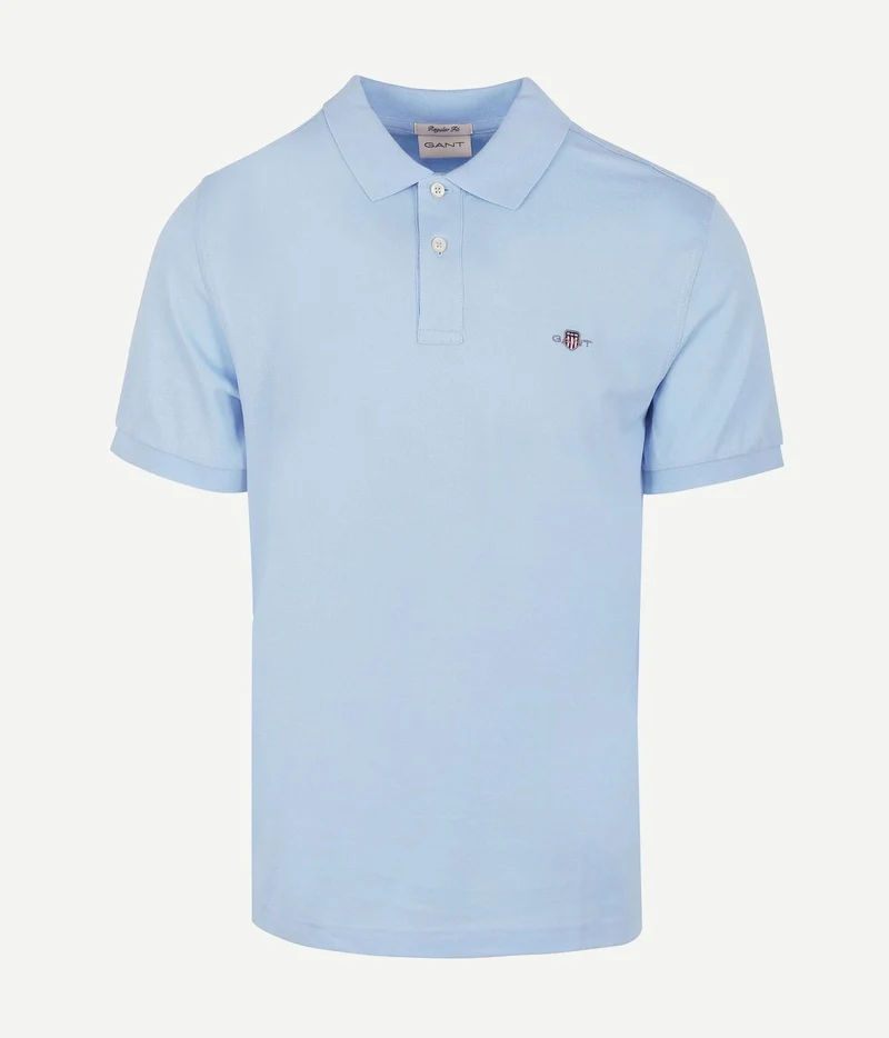 Gant shield piqué poloshirt fresh blue | Regular-fit