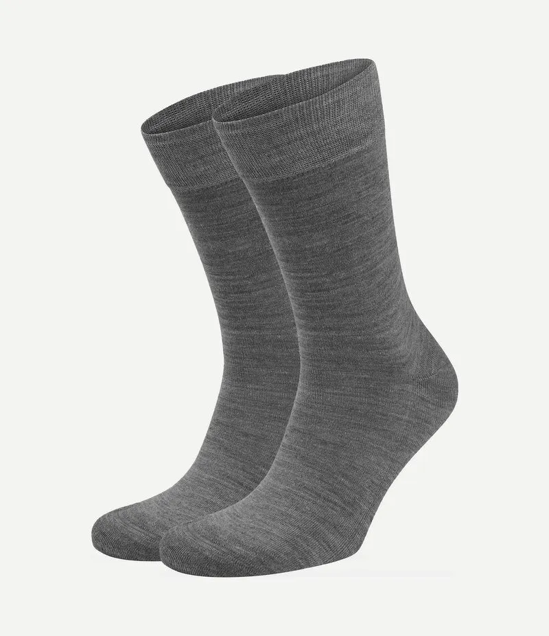 Merino sokken grijs (2-pack)