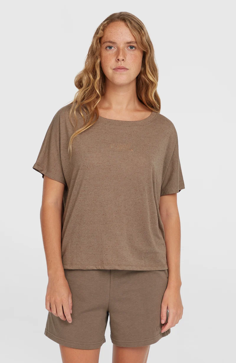 Essentials Script losvallend T-shirt | Pure Cashmere