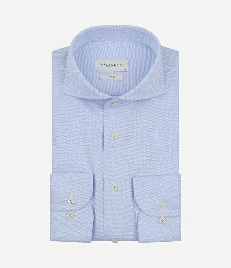 Shirt travel lichtblauw