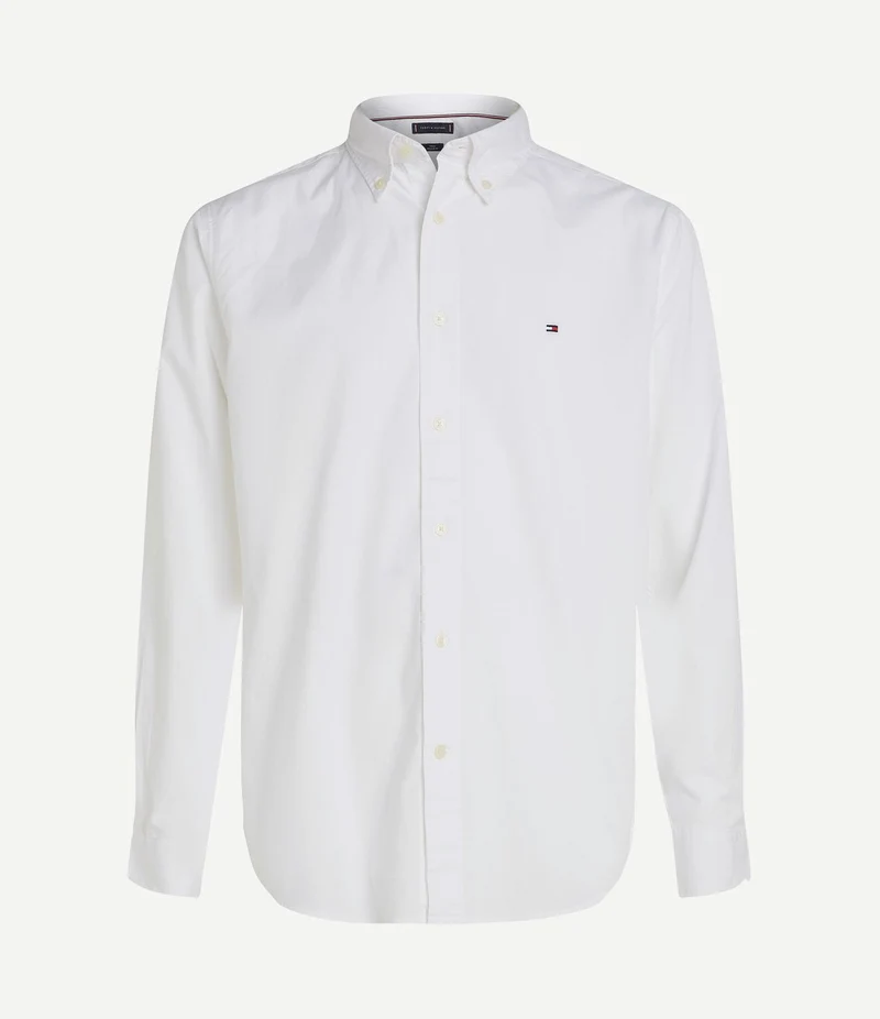 Poplin overhemd flex wit