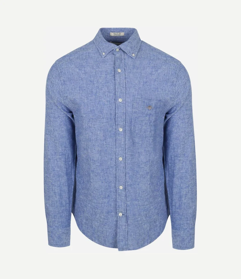 Overhemd linnen blauw
