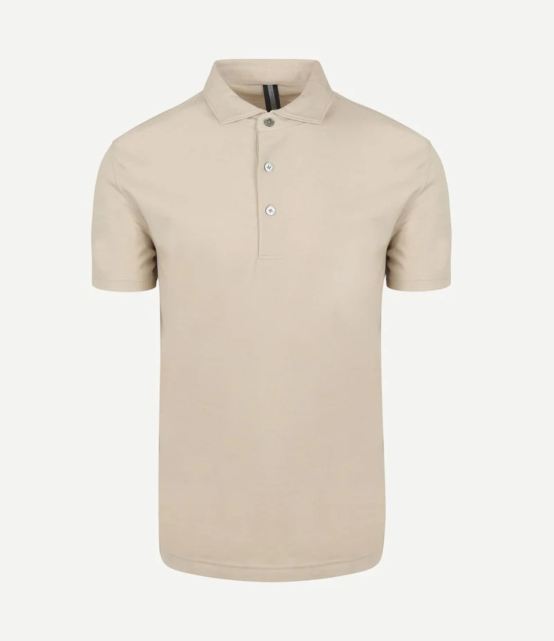 Poloshirt luxury knitted beige