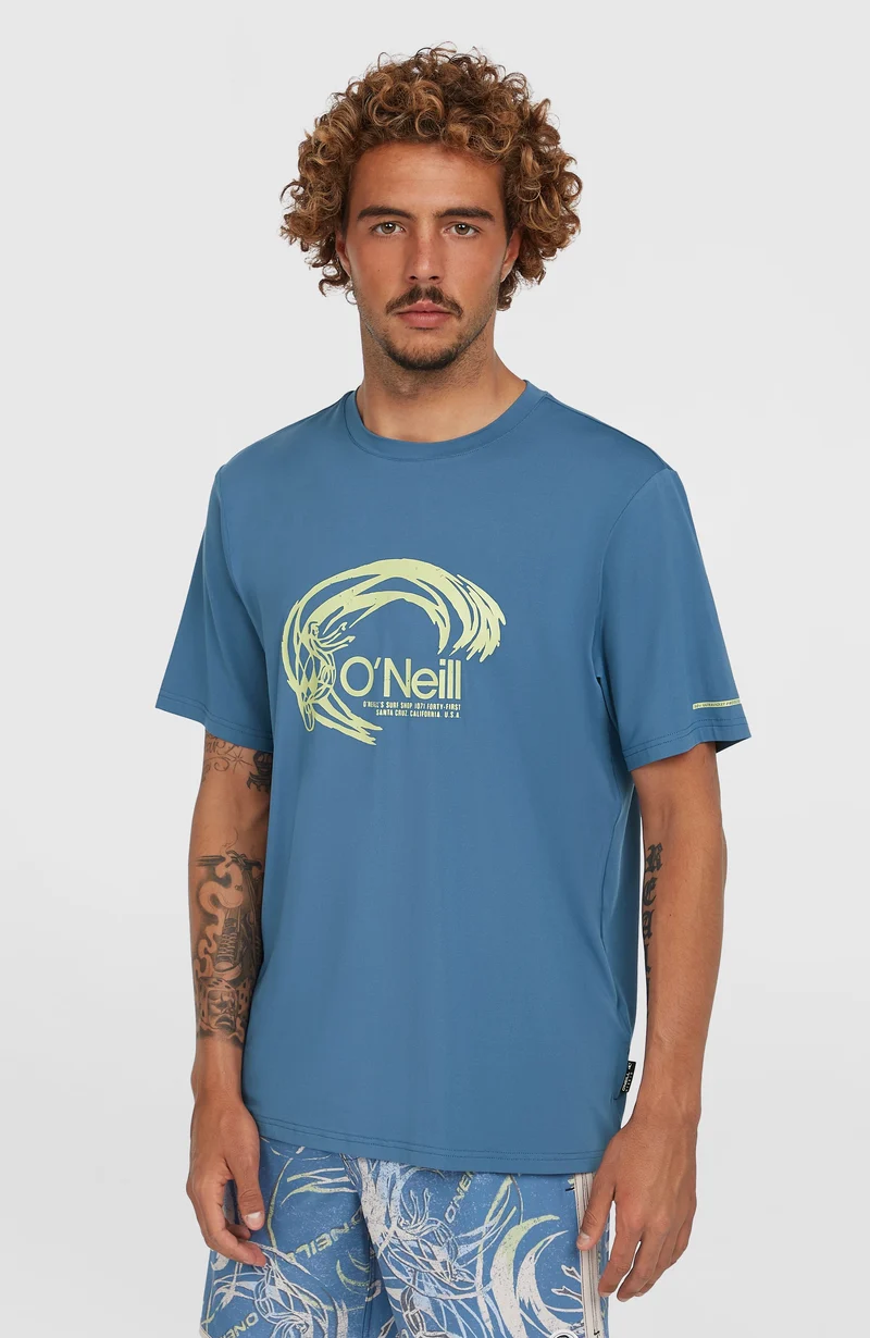 O'Riginals Hybrid UPF 50+ Graphic T-shirt | Copen Blue