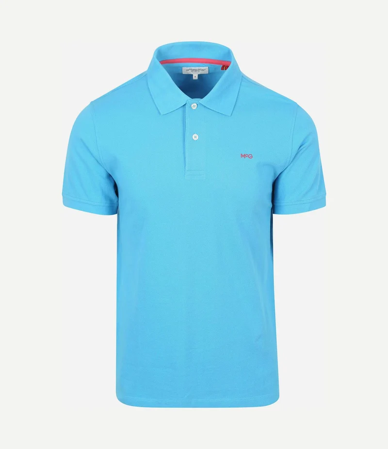 Piqué polo sea blauw