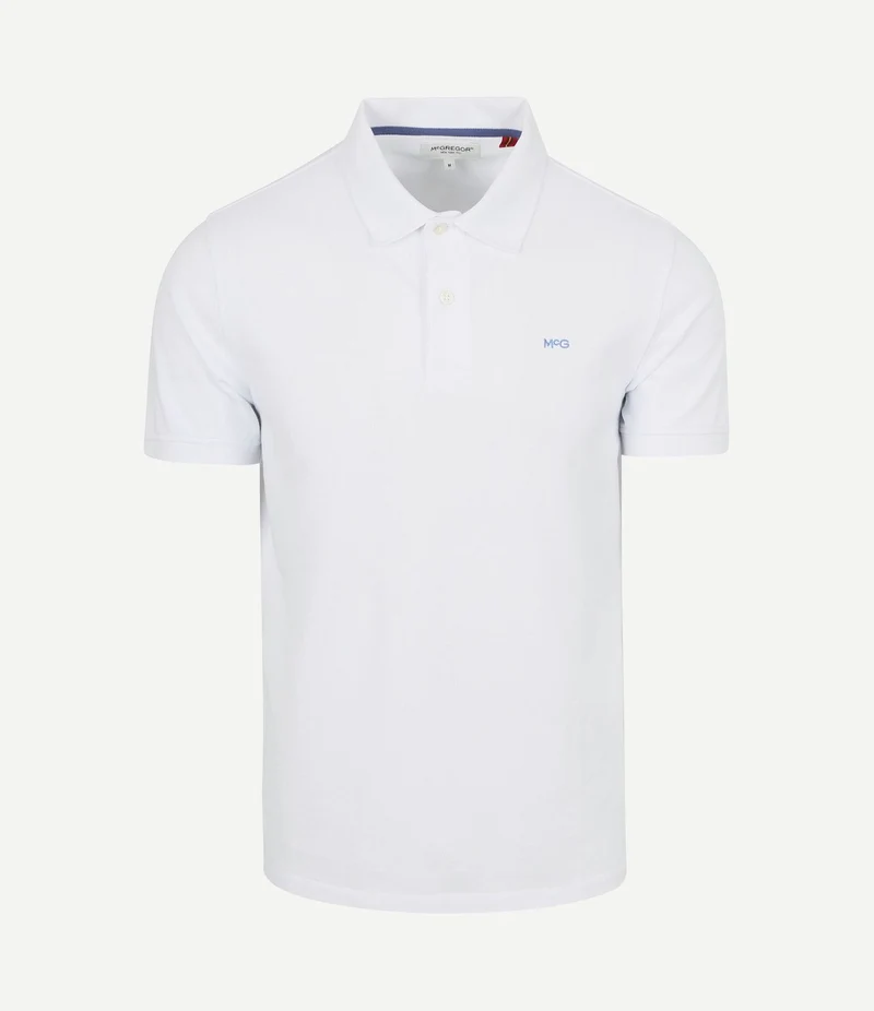 Piqué polo wit