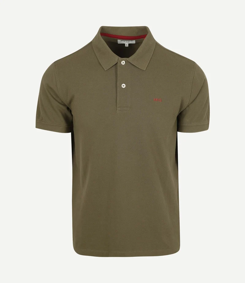 Piqué polo olijfgroen
