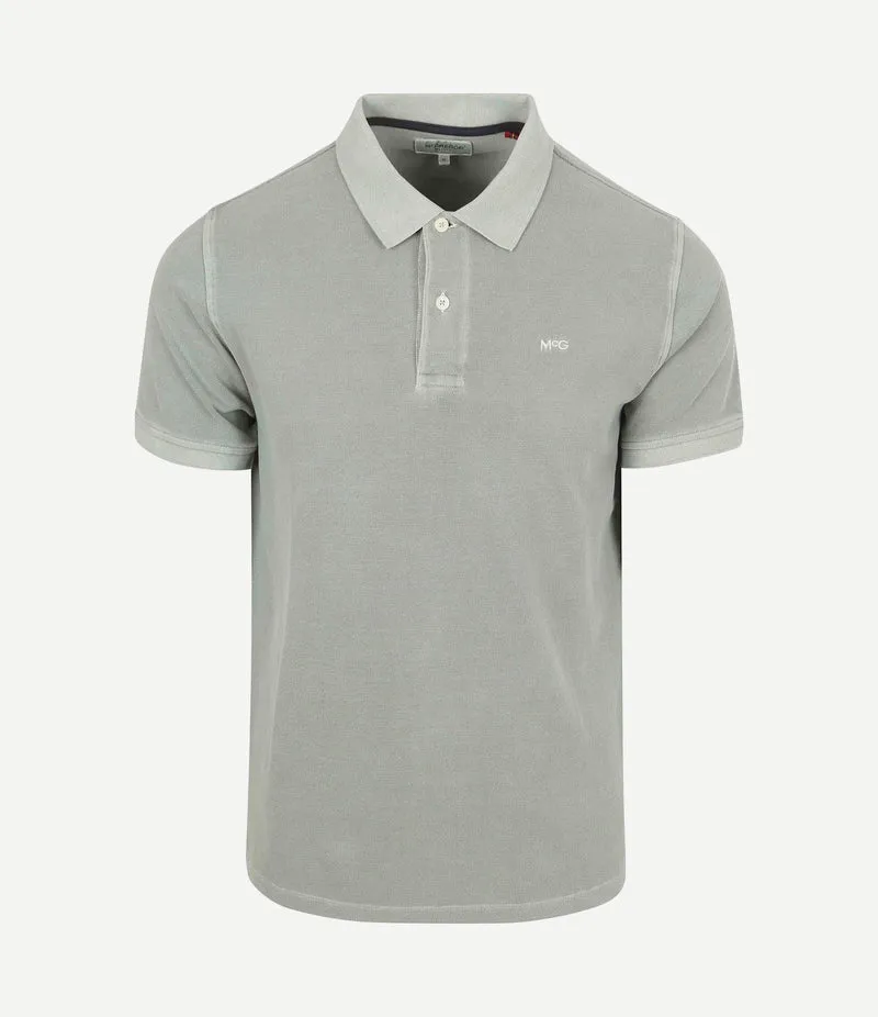 Piqué polo grijs groen