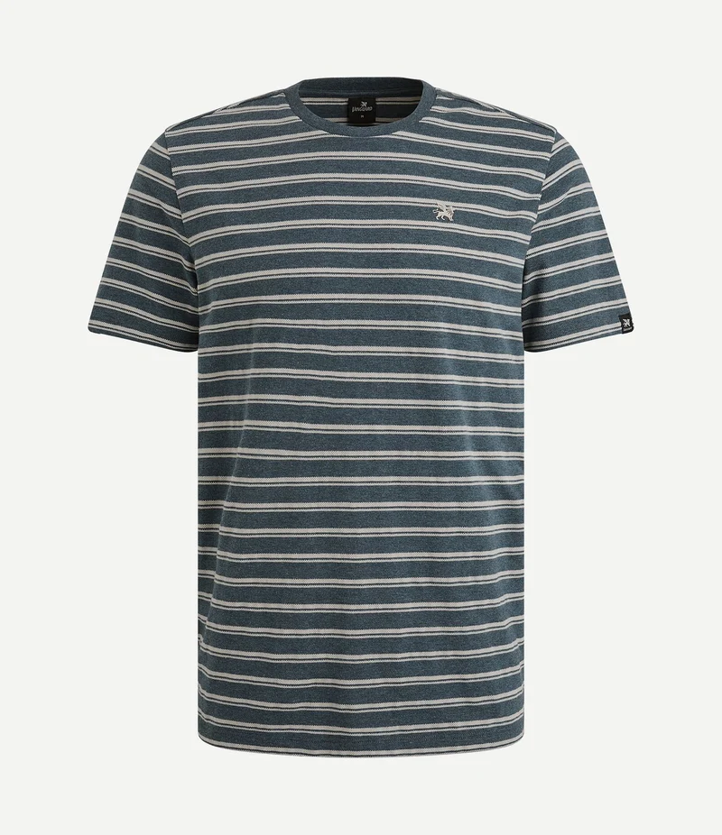 T-shirt jersey melange blauw