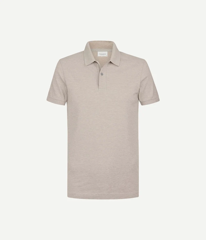 Piqué poloshirt beige