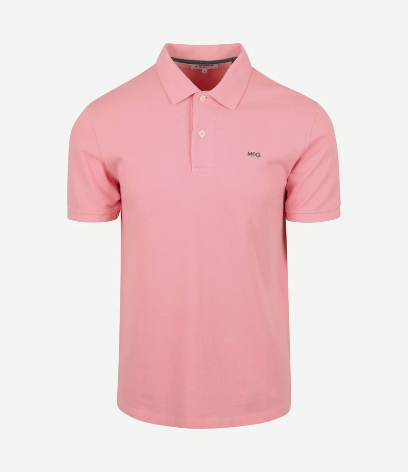 Piqué polo roze