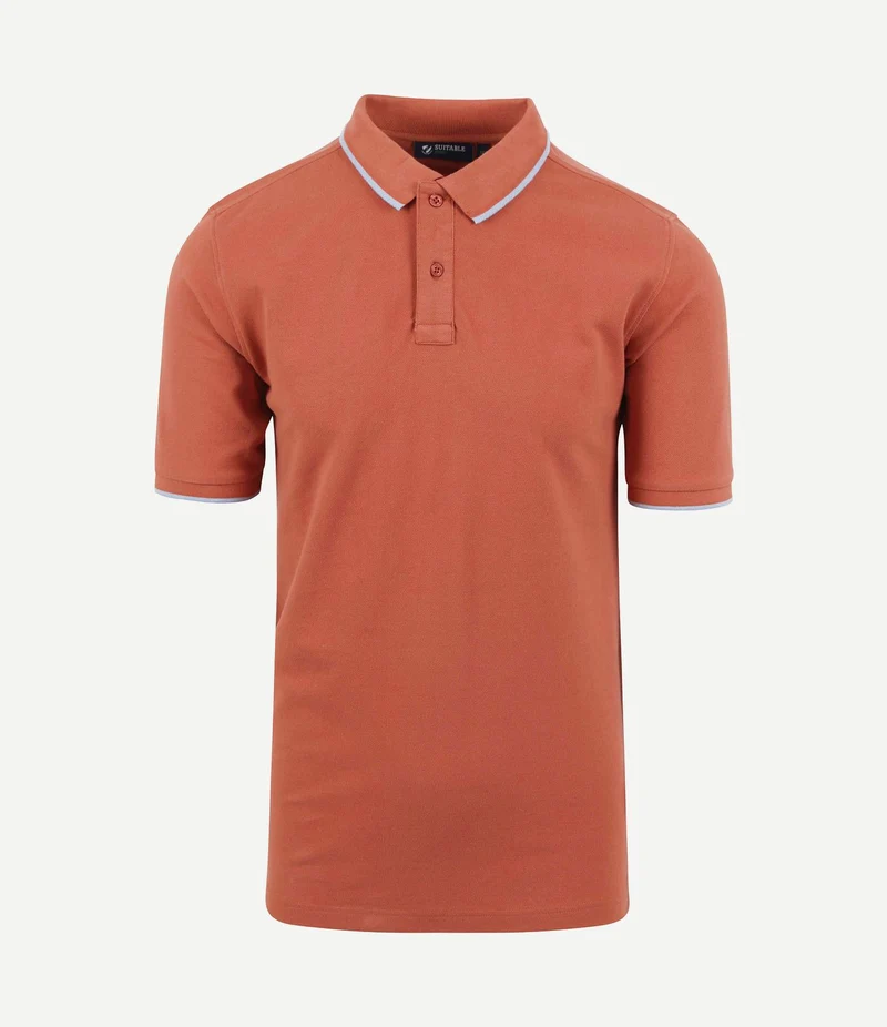 Respect polo tip ferry terracotta