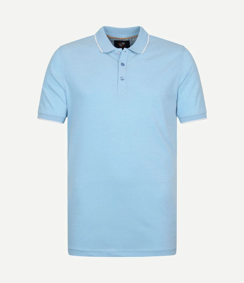 Oxford polo lichtblauw