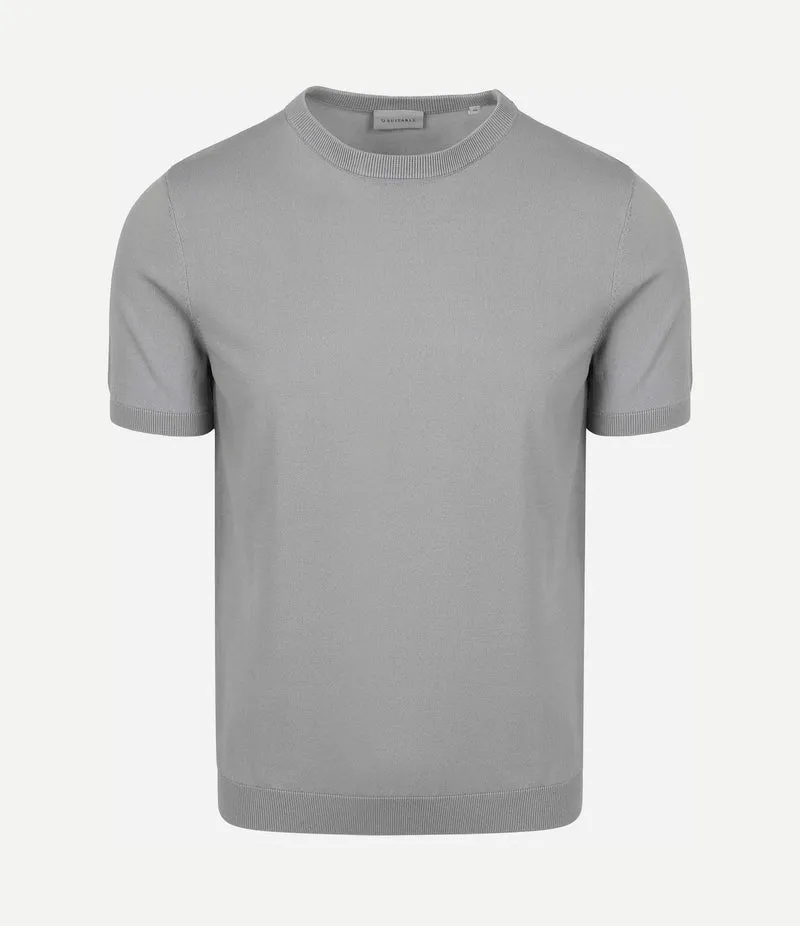 Knitted t-shirt wap grijs