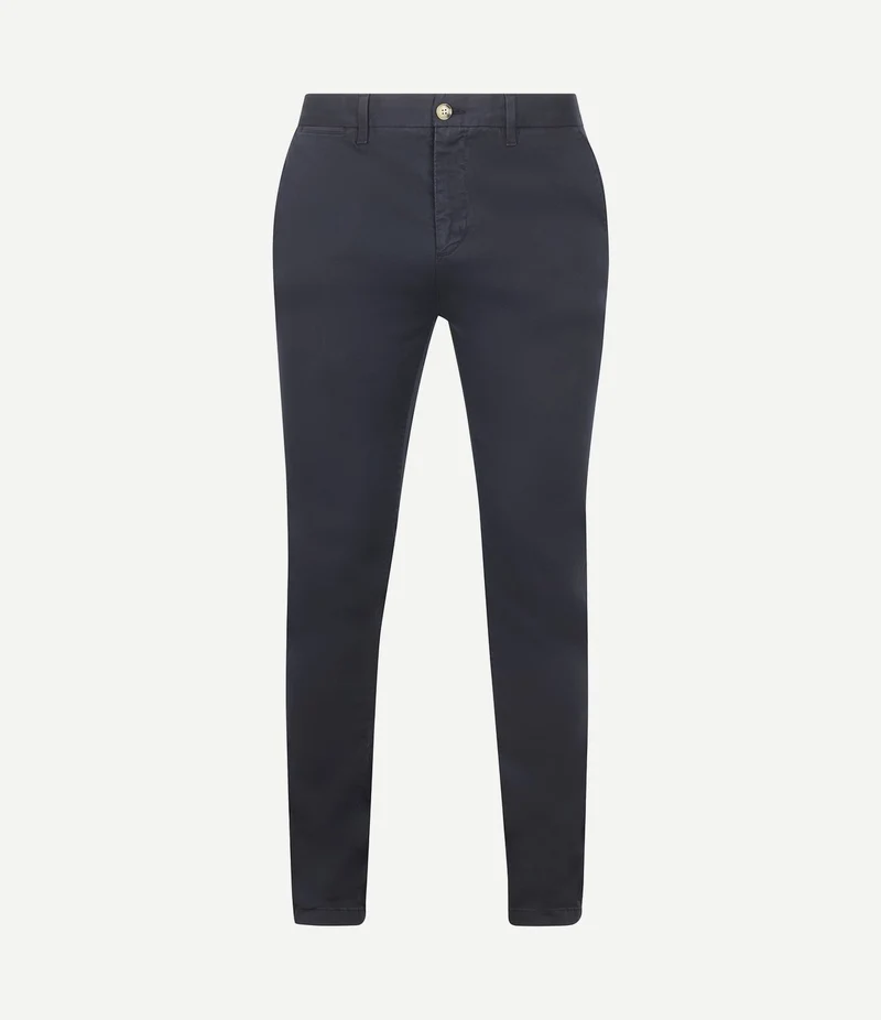 Chino garment dye donkerblauw