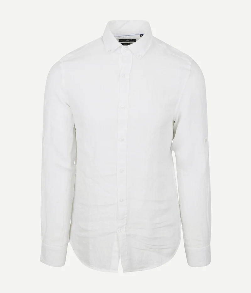 Steppin' Out overhemd linnen wit | Regular-fit