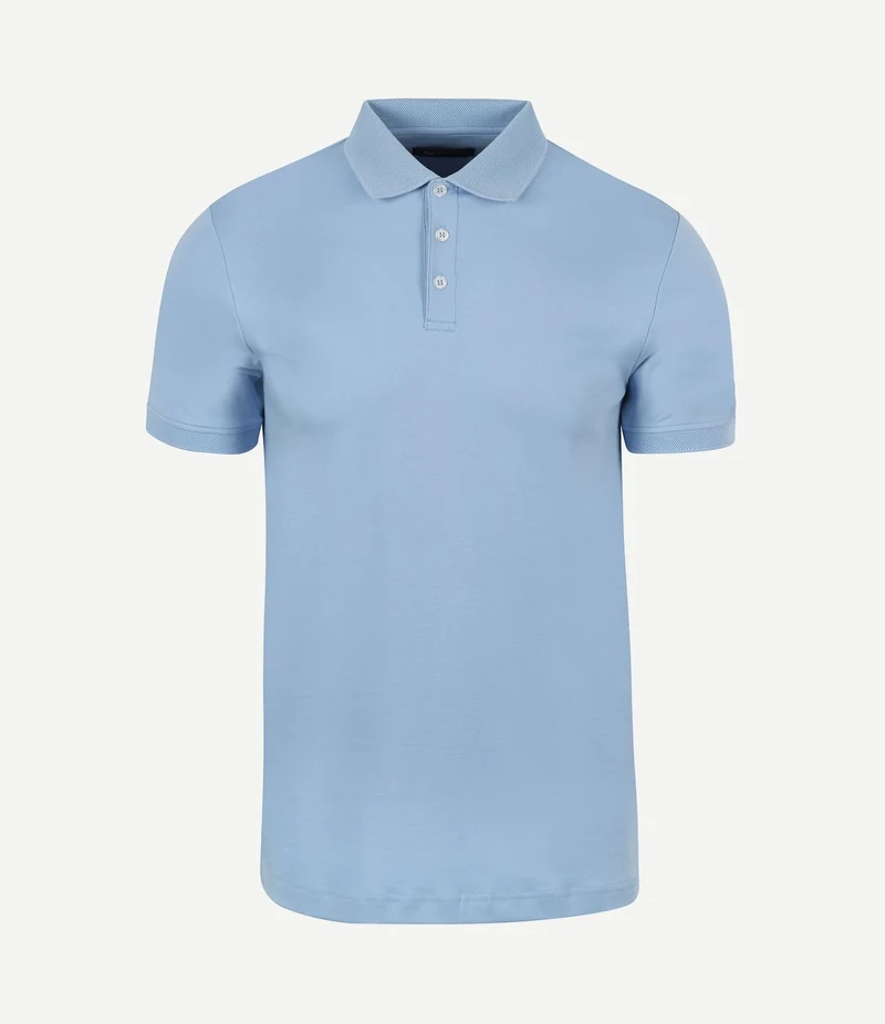 Liquid poloshirt lichtblauw